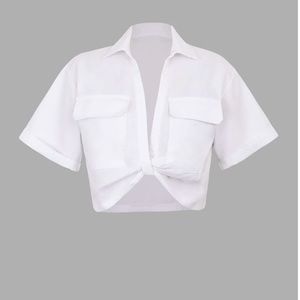 Micas Flap Pocket Twist Hem Shirt